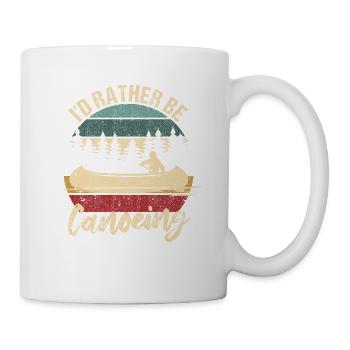 Lustiges Kanu Boot See Fluss Paddeln Ich würde - Tasse - Weiß - Rechts