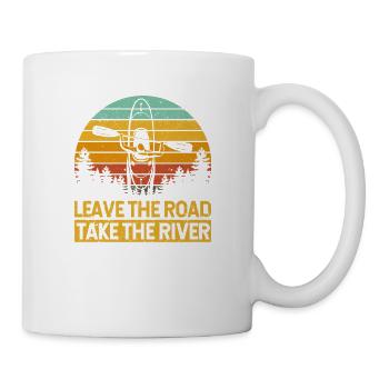 Quitter la route Prendre la rivière Funny Kayak - Mug blanc - blanc - Droite