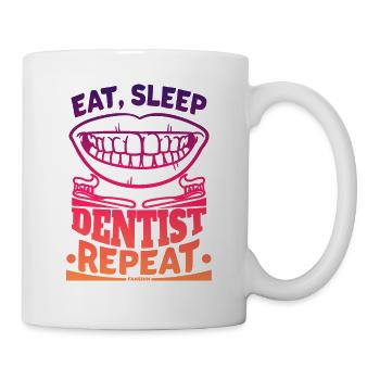 Manger Sommeil Dentiste Répéter Zahnarzt - Mug blanc - blanc - Droite