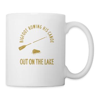 Canoë Sasquatch Bigfoot Aviron Son Canoë - Mug blanc - blanc - Droite