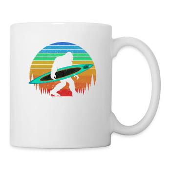 Bigfoot Kajak Paddeln See Wildwasser Kanu - Tasse - Weiß - Rechts