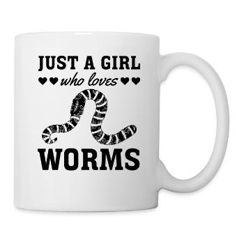 Worm Lover Girl - Juste une fille qui vermifuge - Mug blanc - blanc - Droite