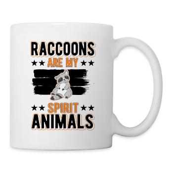 Waschbär Spirit Animal Raccoon - Tasse - Weiß - Rechts