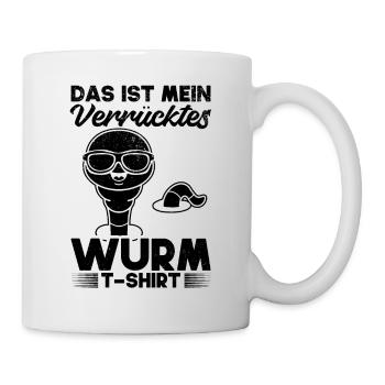 Das Ist Mein Verrücktes Wurm T-Shirt Wurm Cooler - Tasse - Weiß - Rechts