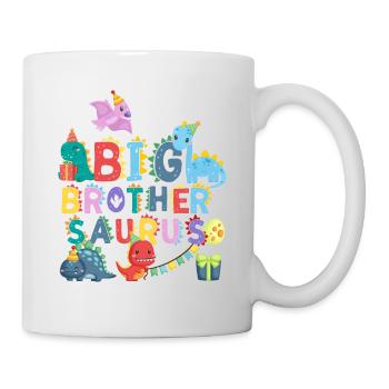 Grand frère Saurus | Tshirt de dinosaure Rawr | - Mug blanc - blanc - Droite