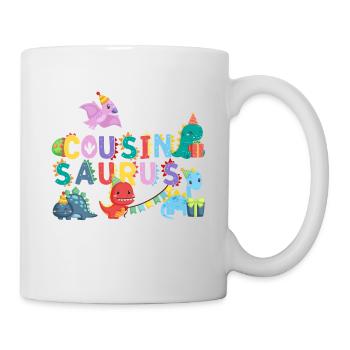 Cousin Saurus | Rawr Dinosaur Tshirt | Family - Mug - white - Right