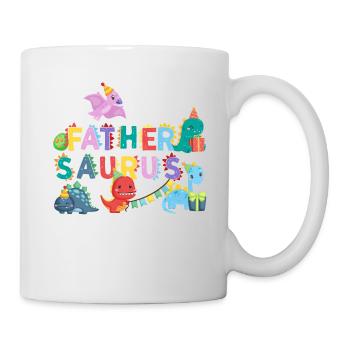 Father Saurus | Rawr Dinosaur Tshirt | Family - Mug - white - Right