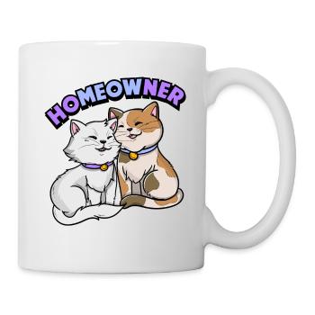 | propriétaire Chemise de chat mignonne | Tshirt Amoureux des Chats | - Mug blanc - blanc - Droite