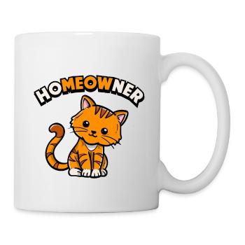 | propriétaire Chemise de chat mignonne | Tshirt Amoureux des Chats | - Mug blanc - blanc - Droite
