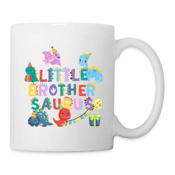 Kleiner Bruder Saurus | Rawr Dinosaurier Tshirt | - Tasse - Weiß - Rechts
