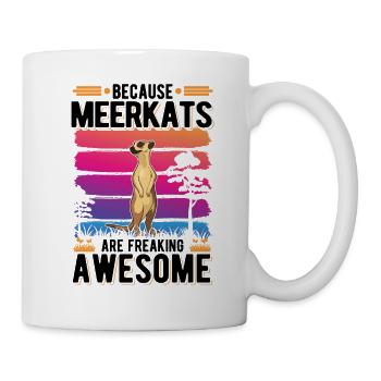 Parce que les suricates sont vraiment géniaux Erdmännchen - Mug blanc - blanc - Droite