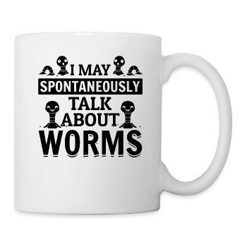 I can spontaneously talk about Worms Cute Worm Lover - Mug - white - Right