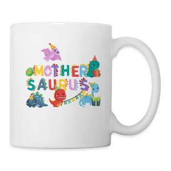Mother Saurus | Rawr Dinosaur Tshirt | Family - Mug - white - Right