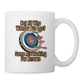 Bogenschütze und Zielscheiben Design Lustiges - Tasse - Weiß - Rechts