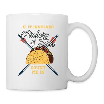 Bogenschütze und Zielscheiben Design Lustiges - Tasse - Weiß - Rechts