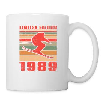 Ski Skifahrer Langlaufski Geburtstag 1989 - Tasse - Weiß - Rechts