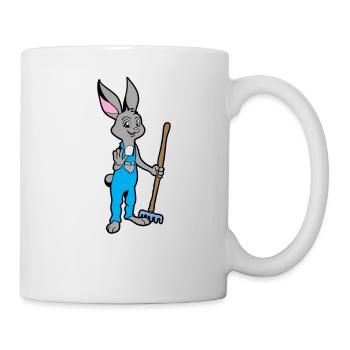Gladly in the garden -Gardener Rabbit - Mug - white - Right
