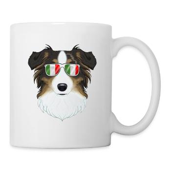 Australian Shepherd Italy Lunettes de soleil I Italien - Mug blanc - blanc - Droite