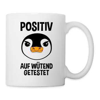 Wütender Pinguin Lustiger Spruch Geschenk - Tasse - Weiß - Rechts