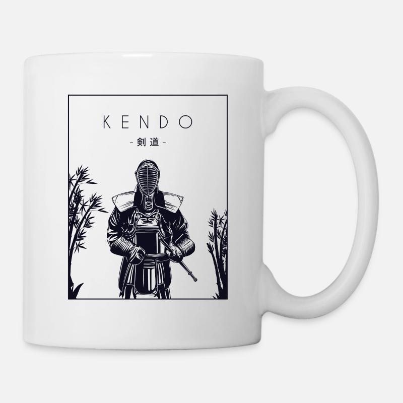 Kendo chinois Hanzi Kenjutsu Kata Shinai Samurai - Mug blanc - blanc