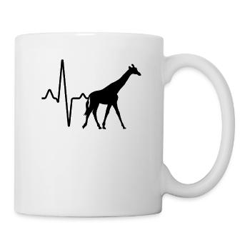 Giraffe Herzschlag - Tasse - Weiß - Rechts