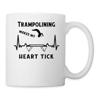 Trampoline Fitness Gymnast Workout Heartbeat - Mug - white - Right