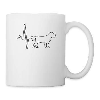 Battement de cœur de chien - Mug blanc - blanc - Droite