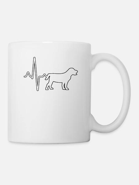 Hund Herzschlag - Tasse - Weiß