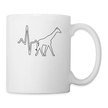 Giraffe Herzschlag - Tasse - Weiß - Rechts