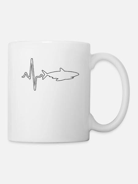 Hai Herzschlag - Tasse - Weiß