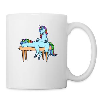 Licorne massée - Physiothérapie - Mug blanc - blanc - Droite