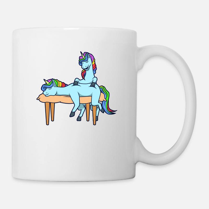Licorne massée - Physiothérapie - Mug blanc - blanc