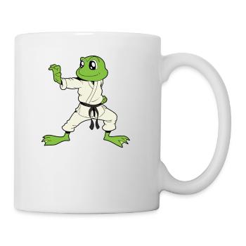 Comic Gecko does karate - Mug - white - Right