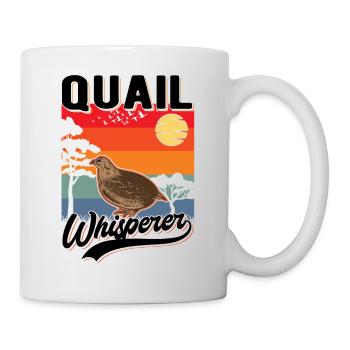 Wachtelflüsterer Wachtel Flüsterer Chuchoteur de caille - Mug blanc - blanc - Droite