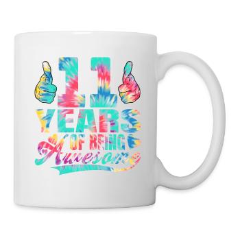 11th birthday or anniversary 11 years of being - Mug - white - Right