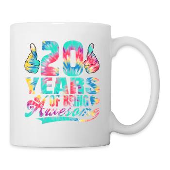20th birthday or anniversary 20 years of being - Mug - white - Right
