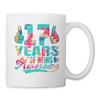 17. Geburtstag Oder Jahrestag 17 Years Of Being - Tasse - Weiß - Rechts