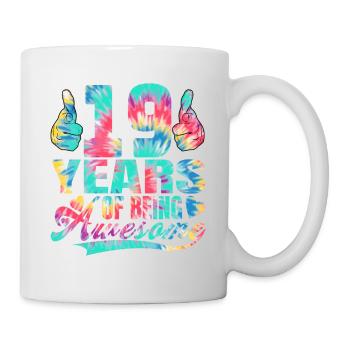 19th birthday or anniversary 19 years of being - Mug - white - Right