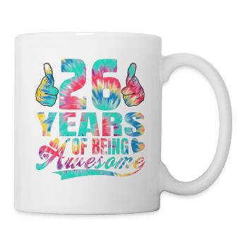 26e anniversaire ou anniversaire 26 ans d’existence - Mug blanc - blanc - Droite