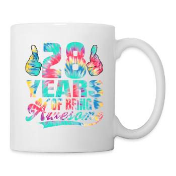 28e anniversaire ou anniversaire 28 ans d’existence - Mug blanc - blanc - Droite
