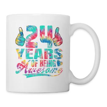 24e anniversaire ou anniversaire 24 ans d’existence - Mug blanc - blanc - Droite