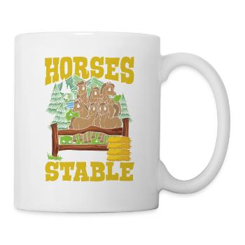 Horses Keep Me Stable für einen Reiterin - Tasse - Weiß - Rechts
