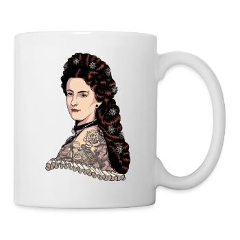 Kaiserin Elisabeth von Österreich - Hipster Sissi - Tasse - Weiß - Rechts