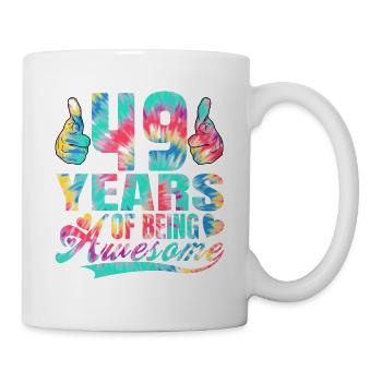 49th birthday or anniversary 49 years of being - Mug - white - Right