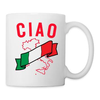 CIAO drapeau italien été vacances bonjour - Mug blanc - blanc - Droite