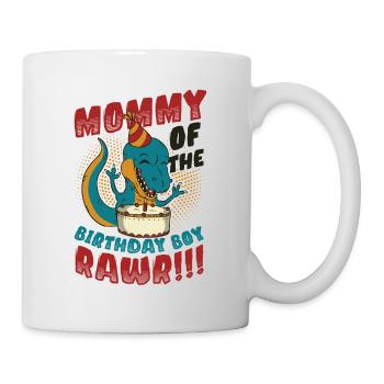 Dinosaurier Mama des Geburtstags Jungen - Tasse - Weiß - Rechts