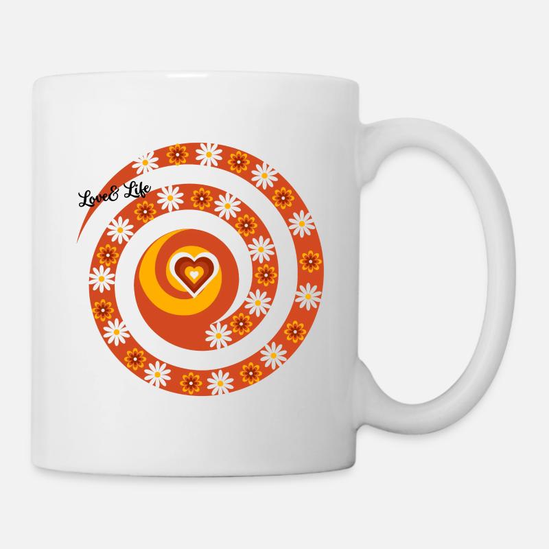 Spirale der Liebe und des Lebens - Tasse - Weiß