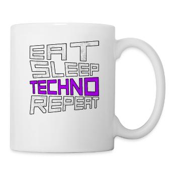 manger du sommeil techno répéter - Mug blanc - blanc - Droite