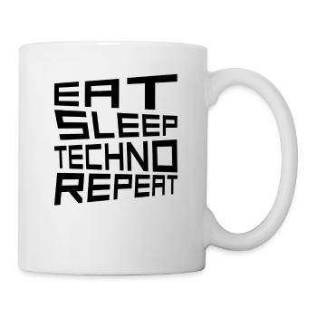 manger du sommeil techno répéter - Mug blanc - blanc - Droite