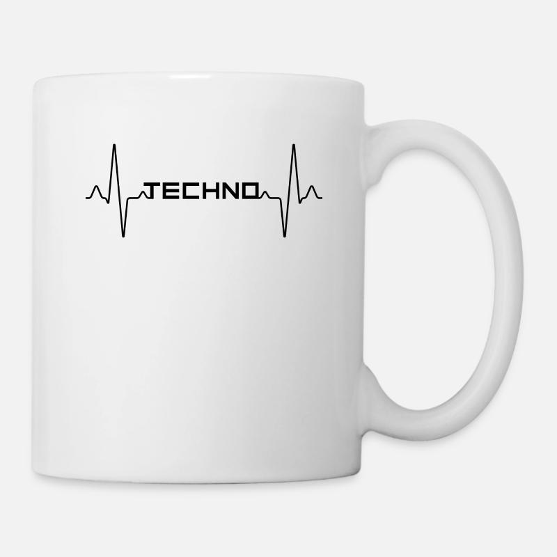 Techno Heartbeat - Mug blanc - blanc